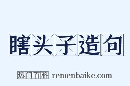 瞎头子造句是什么意思的图片